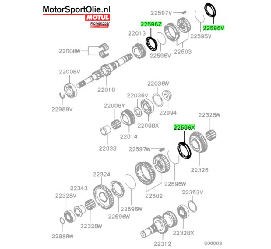 Mitsubishi MD745892 Synchromeshring 5e versnelling