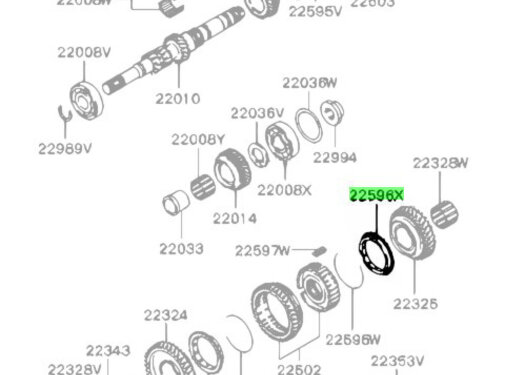 Mitsubishi Motors Corporation Mitsubishi MD738770 Synchromeshring