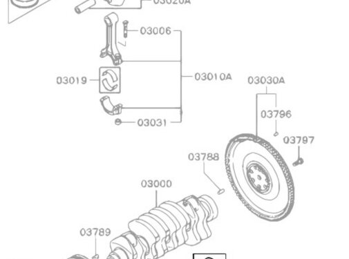 Mitsubishi Motors Corporation Mitsubishi MD343187 Krukaslager