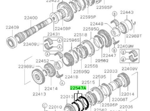 Mitsubishi Motors Corporation Mitsubishi MD770333 Synchromeshring 3e versnelling