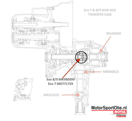 Mitsubishi Motors Corporation Mitsubishi MR980099 Verdeelbak Lager Evo 7/8/9