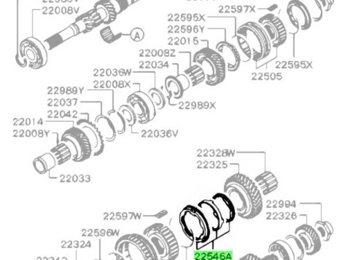 Mitsubishi Motors Corporation Mitsubishi MD742614 Synchromeshring 2e versnelling