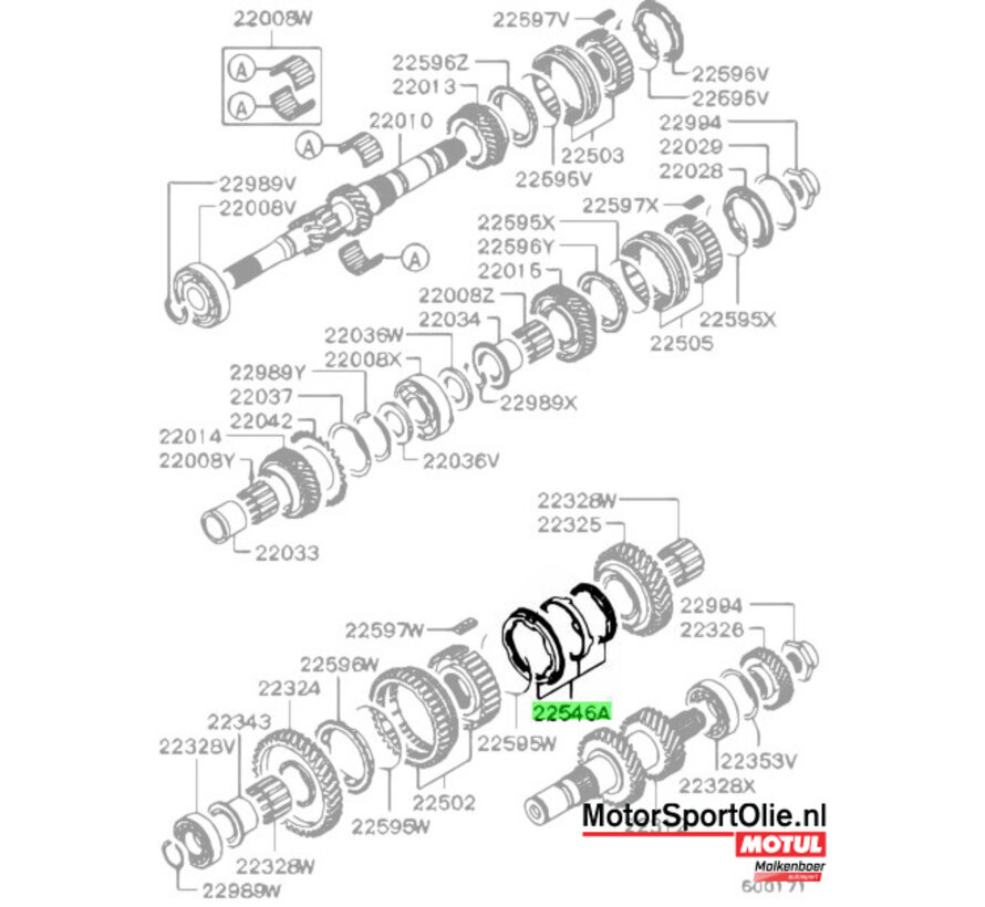 Mitsubishi MD742614 Synchromeshring 2e versnelling