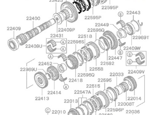 Mitsubishi Motors Corporation Mitsubishi MR581432 Synchromeshring 1e en 2e Versnelling Evo 4-7