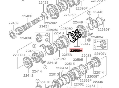 Mitsubishi Motors Corporation Mitsubishi MN168934 Synchromeshring Achteruit Versnelling Evo 7/8/9
