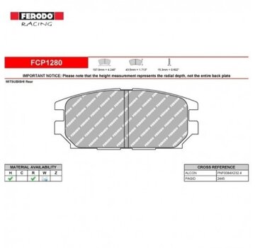Ferodo Racing Ferodo Racing FCP1280R Remblokken