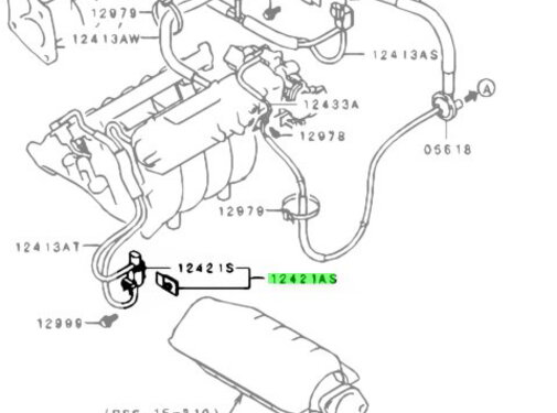 Mitsubishi MD121719 Emissie Solenoïde