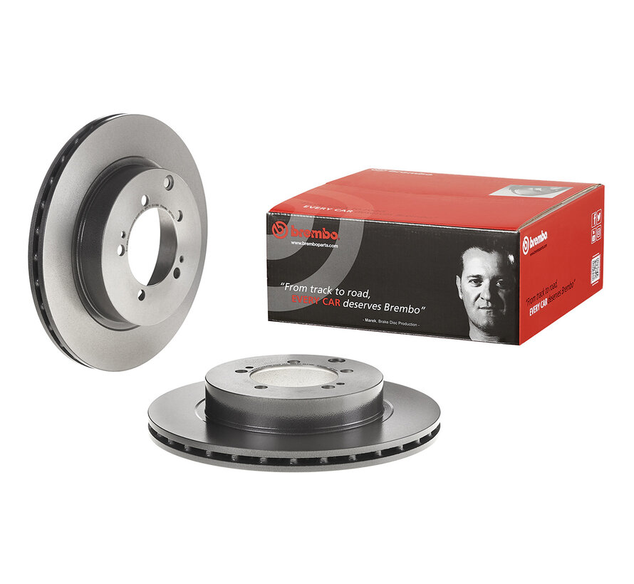 Brembo 09.7143.31 - Geventileerde Remschijf Achteras High Carbon