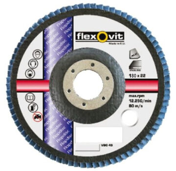 Flexovit Lamellenschijf 180x22,23mm Z40