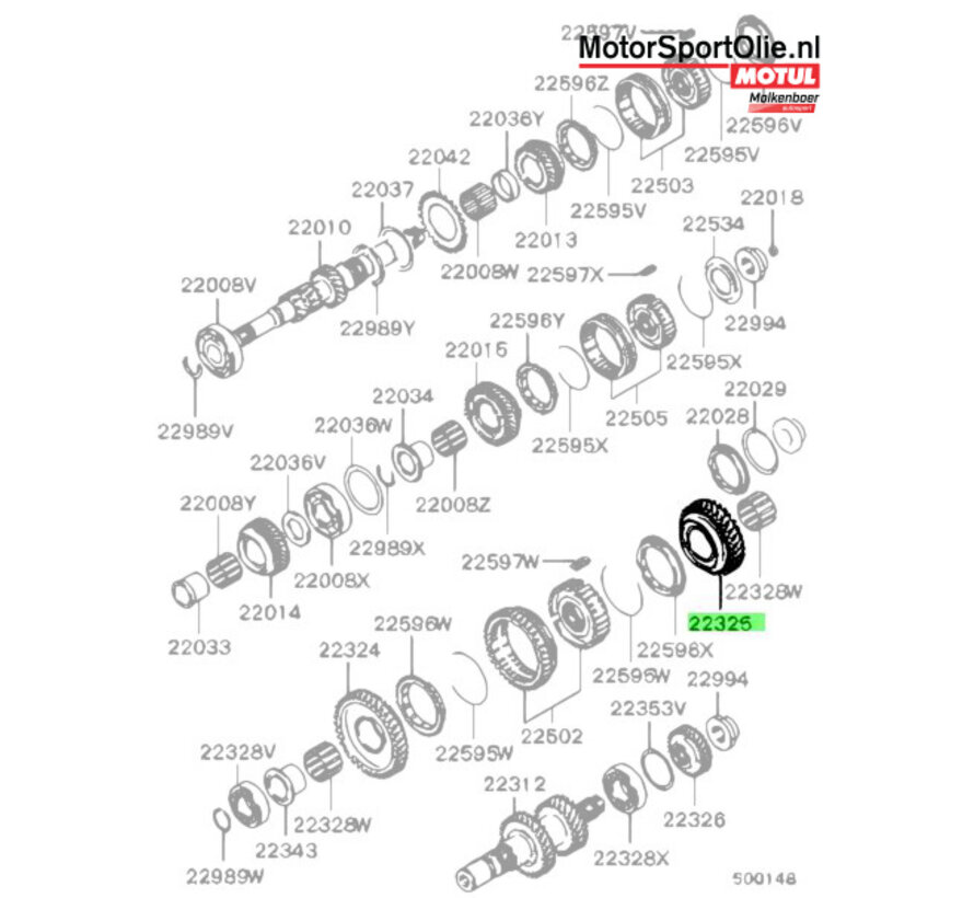 Mitsubishi MD740235 Tandwiel Tussenas 2e Versnelling