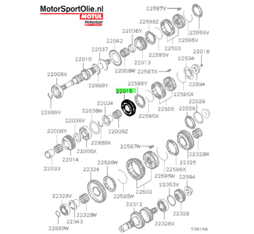 Mitsubishi MD743164 Tandwiel M/T Ingaande As 5e Versnelling - Copy