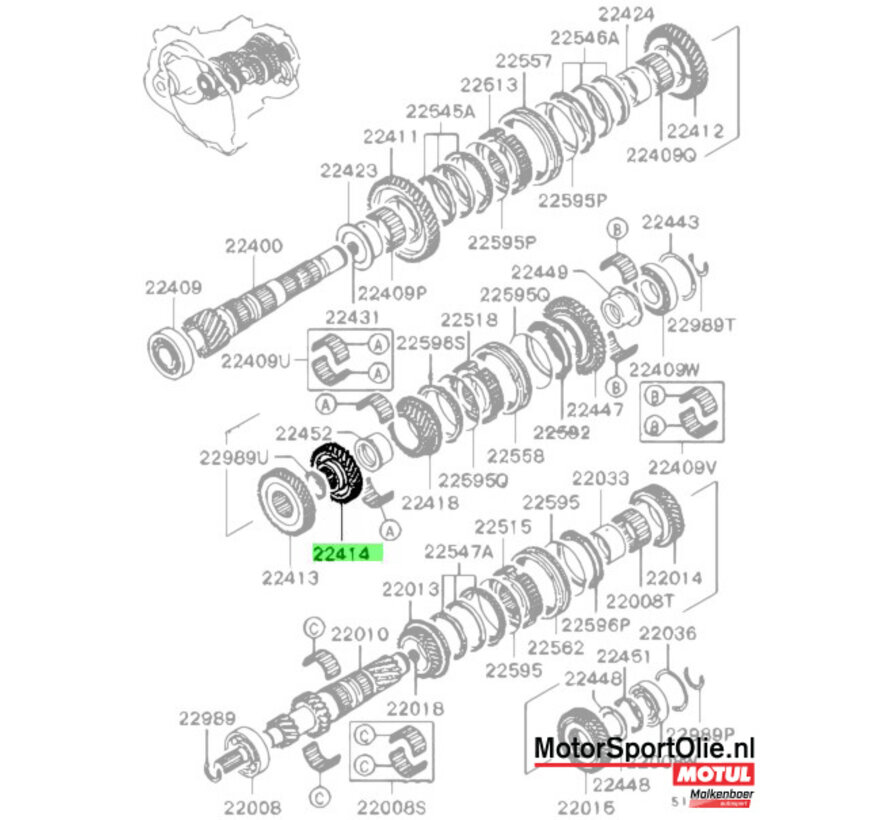 Mitsubishi MD771719 Tandwiel M/T Uitgaande As 4e Versnelling