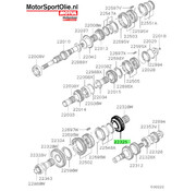 Mitsubishi Motors Corporation Mitsubishi MD746691 Tandwiel M/T Tussenas 2e Versnelling