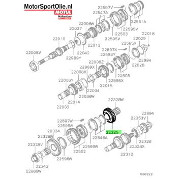 Mitsubishi Motors Corporation Mitsubishi MD746691 Tandwiel M/T Tussenas 2e Versnelling