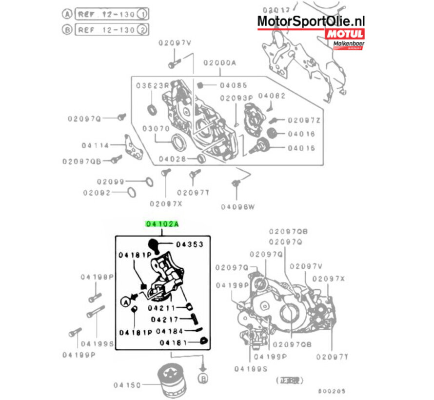 Mitsubishi MD340809 Oliefilterhuis