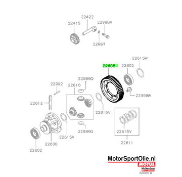 Mitsubishi Motors Corporation Mitsubishi MD743362 Tandwiel M/T Differentieel Aandrijving