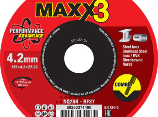 Flexovit MAXX3 INOX NQ24R 150x4,2x22,23mm BF27