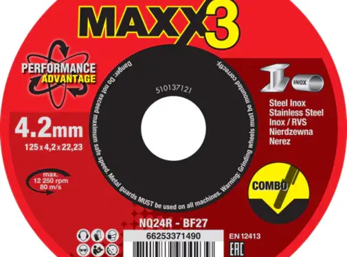 Flexovit MAXX3 INOX NQ24R 115x4,2x22,23mm BF27