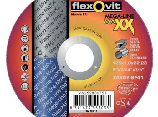 Flexovit Mega-Line Maxx INOX ZA60Y 115x1,3x22,23mm BF41