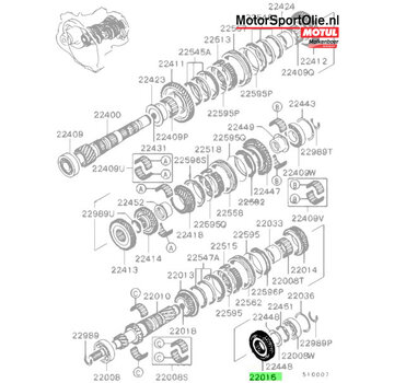 Mitsubishi Motors Corporation Mitsubishi MD771726 Tandwiel M/T Ingaande As 5e Versnelling