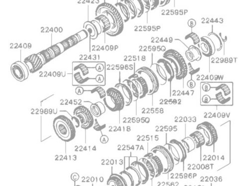 Mitsubishi Motors Corporation Mitsubishi MD771726 Tandwiel M/T Ingaande As 5e Versnelling