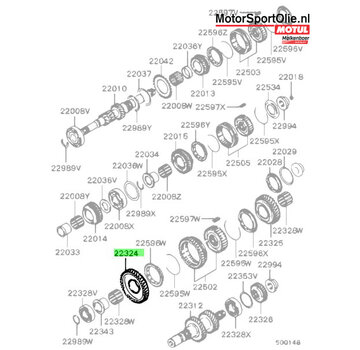 Mitsubishi Motors Corporation Mitsubishi MD743176 Tandwiel M/T Tussenas 1e Versnelling