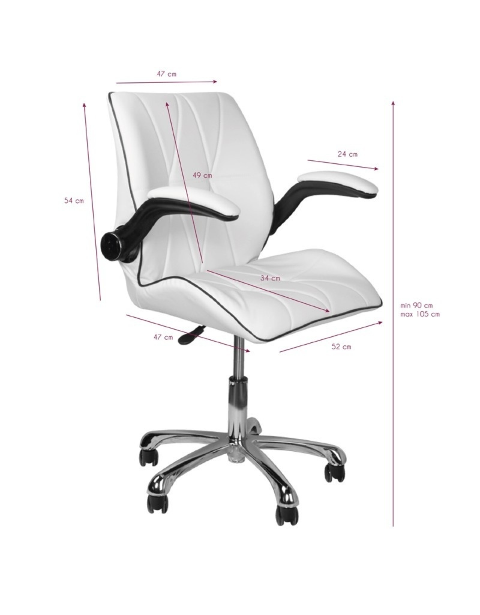 Merkloos Moderne werkstoel - Wit
