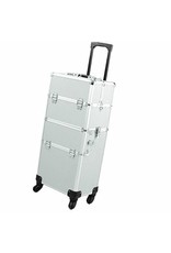 Merkloos Aluminium Trolley 2 in1  Zilver