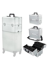 Merkloos Aluminium Trolley 2 in1  Zilver