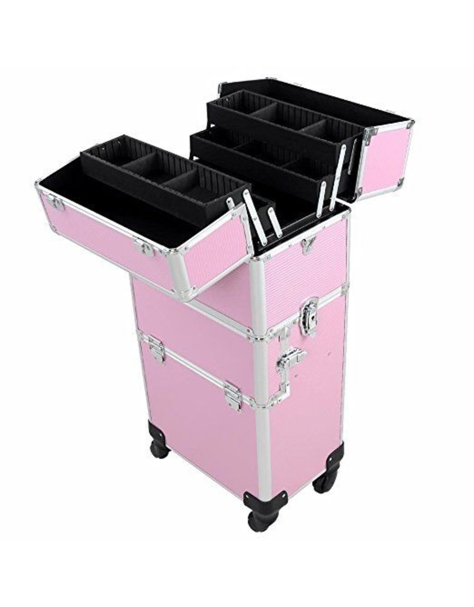 Merkloos Aluminium Trolley 2 in1  Roze