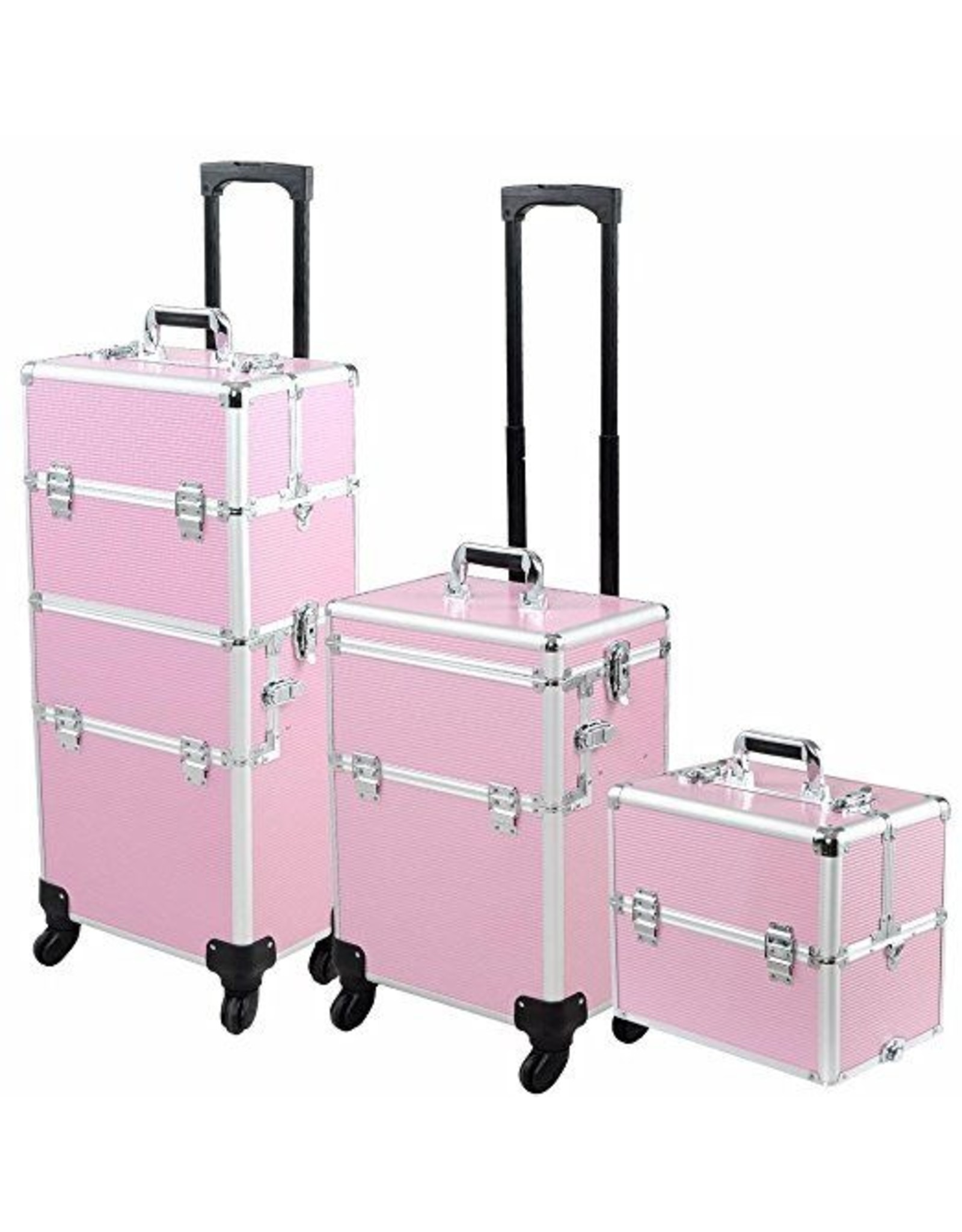 Merkloos Aluminium Trolley 2 in1  Roze