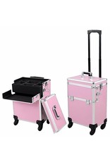 Merkloos Aluminium Trolley 2 in1  Roze