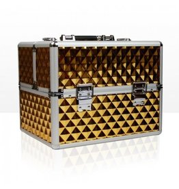 Merkloos Aluminium koffer 3D Gold