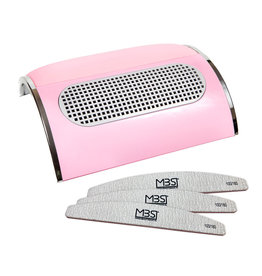 Merkloos Stofafzuiger met 3 motoren Roze  incl. 3 MBS® trapeze vijlen