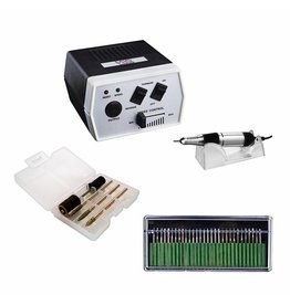 Merkloos Nagelfrees JD400 -Zwart Originele MBS®  + Freesset 30-delig!