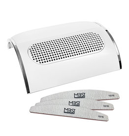 Merkloos Stofafzuiger met 3 motoren Wit  incl. 3 MBS® trapeze vijlen