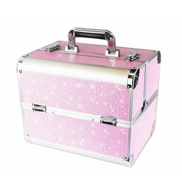 Merkloos Aluminium Koffer met stras