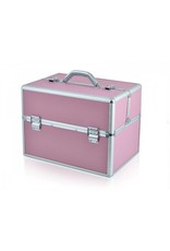 Merkloos Aluminium luxe koffer - roze