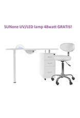 Merkloos Manicuretafel + Werkstoel incl. Sun5 UV/LED lamp (02)