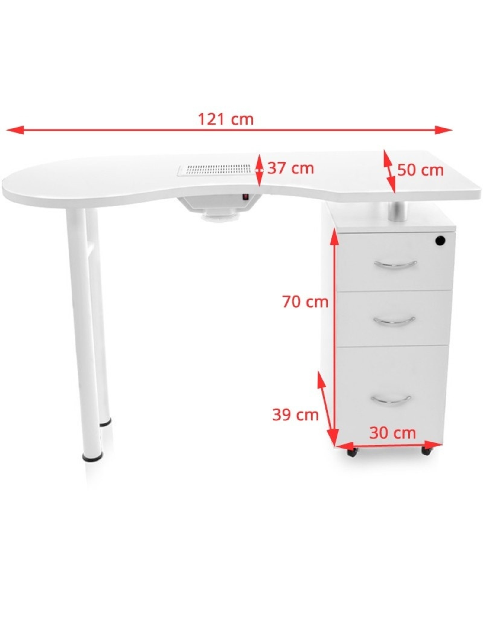 Merkloos Manicuretafel + Werkstoel incl. Sun5 UV/LED lamp (02)