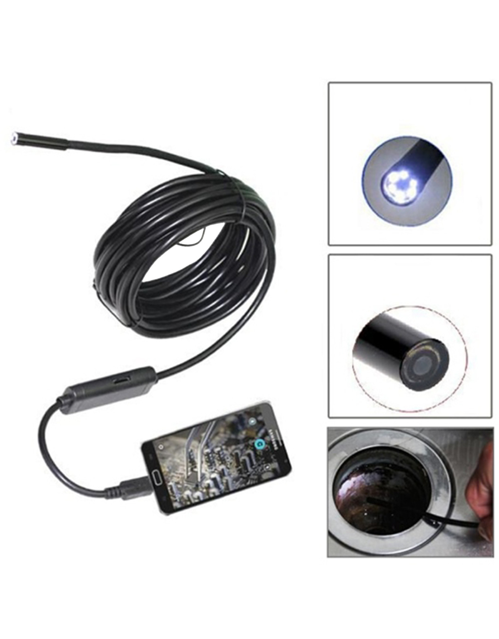 Merkloos Endoscoop Camera Voor Android - Endoscoop - Inspectiecamera - Camera - Draadcamera