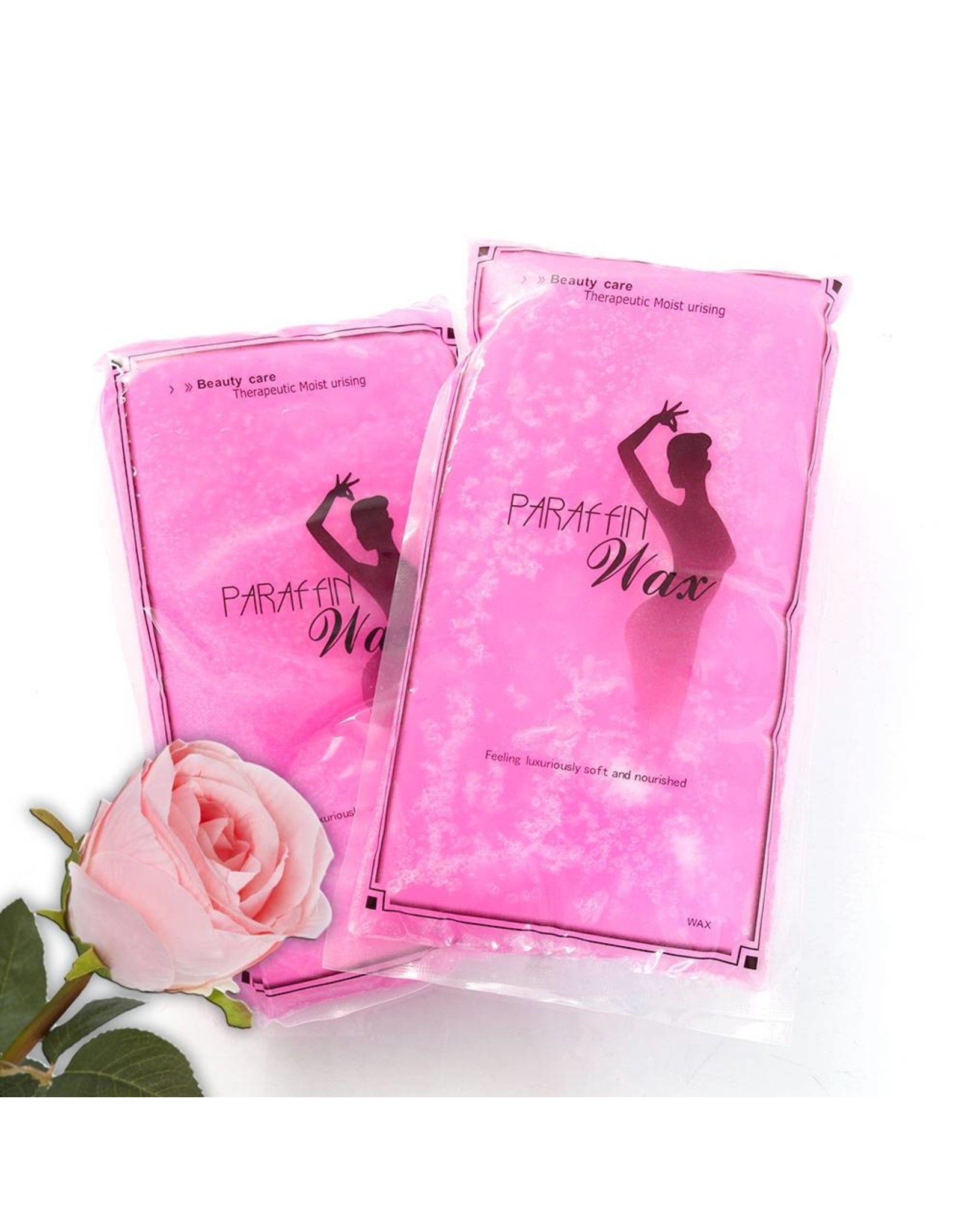 Merkloos Paraffine wax  Rose 450 gram