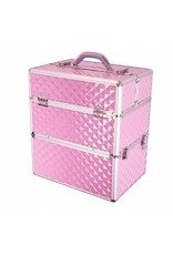 Merkloos Koffer groot 3D roze met opbergvakken