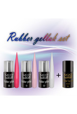 Merkloos Rubber gellak set met Rubber topcoat (01)