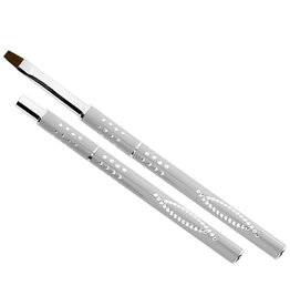 Merkloos Gel-Penseel Zilver nr. 8 met steentjes Merkloos Gel-Penseel Zilver nr. 8 met steentjes