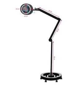 Merkloos Loeplamp 6025 Intensety LED + Rolstatief WIT