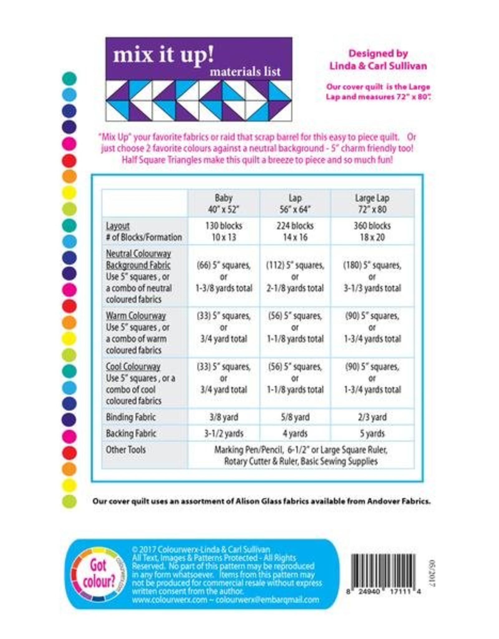 Colourwerx Mix it up! - patroon voor een quilt