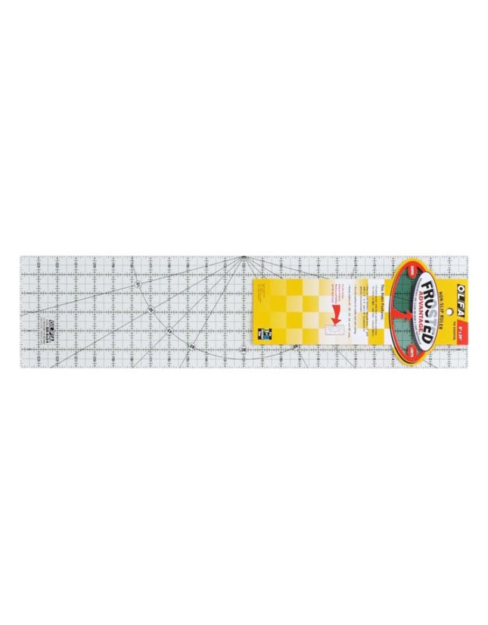 Olfa 6 x 24 Non-Slip Frosted Advantage Ruler