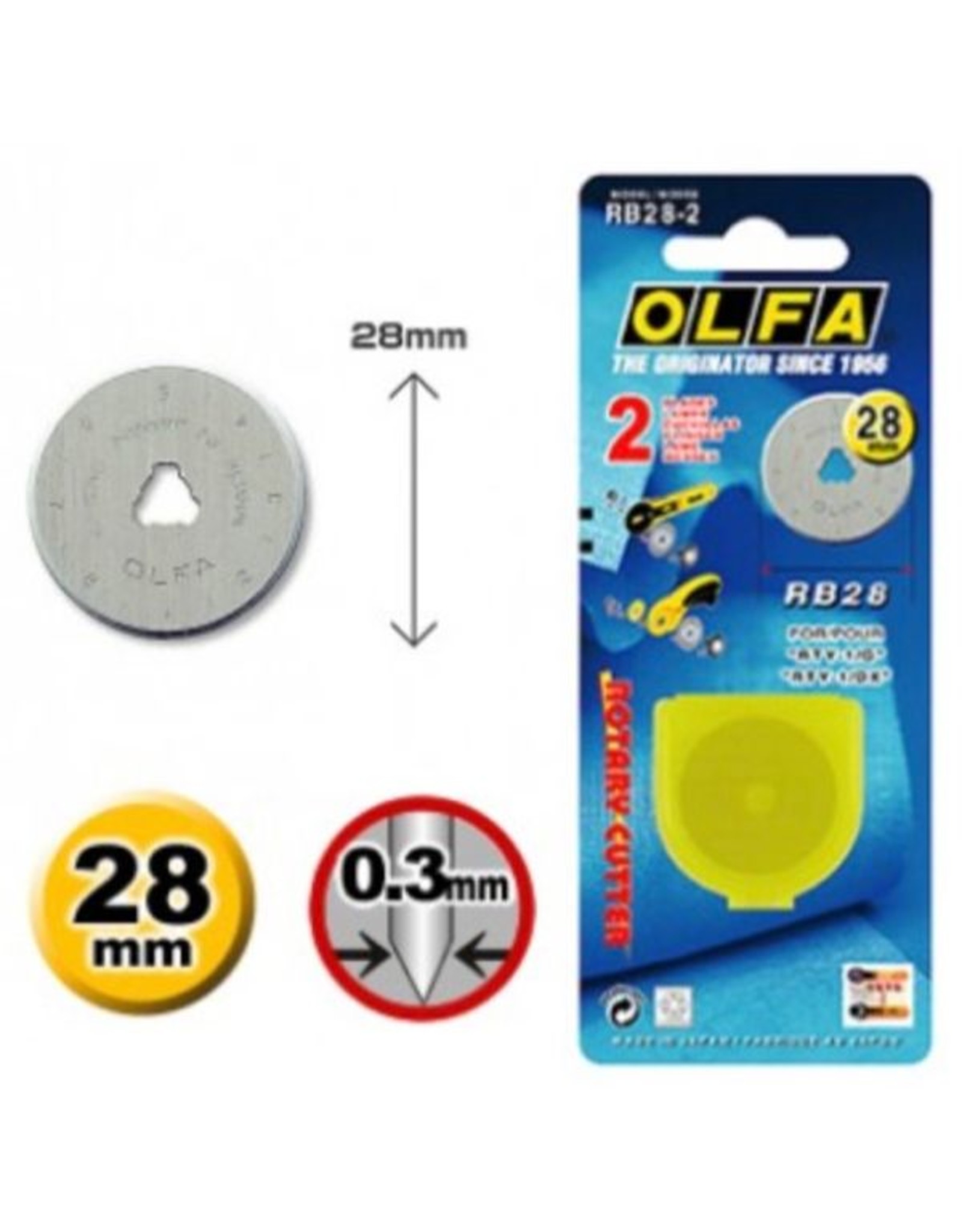 Olfa Olfa reservemes 28 mm - 2 stuks