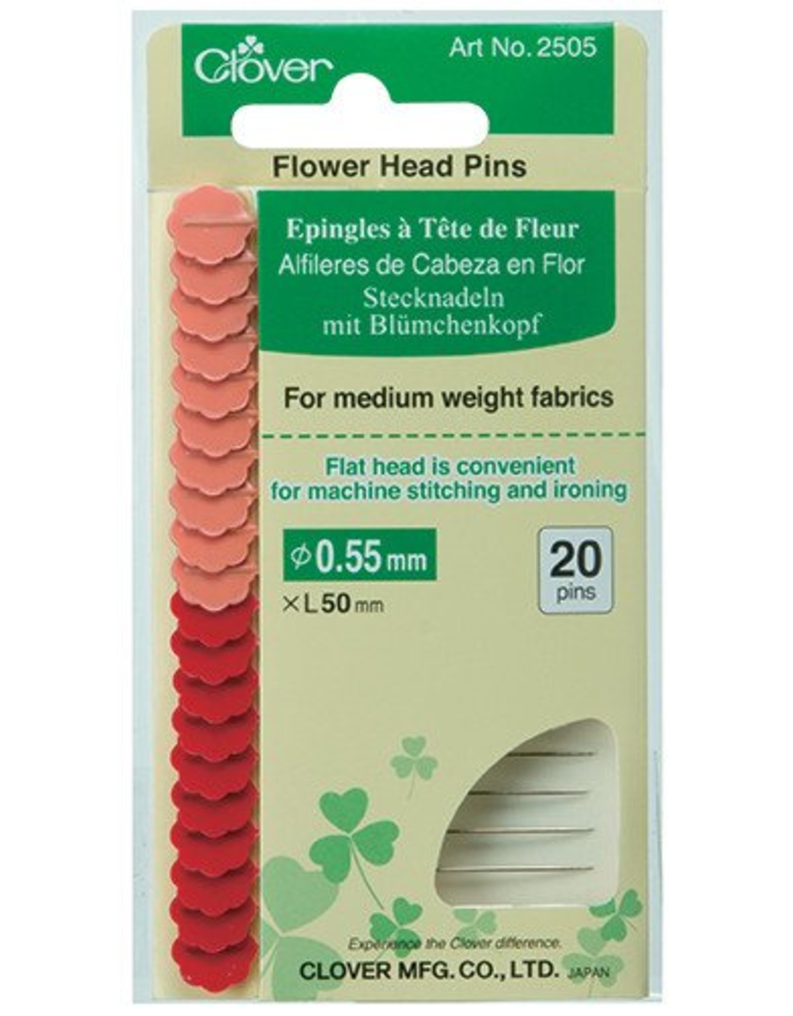 Clover Flower Head Pins - standard